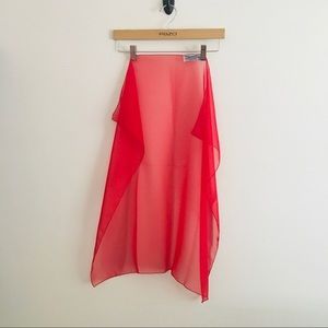 Mademoiselle chiffon polyester square 28 inch red